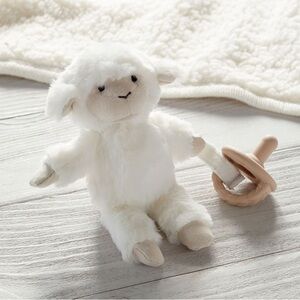 Pottery Barn Lamb Critter Plush Pacifier Holder